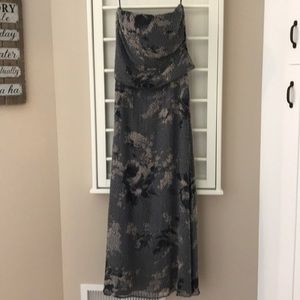 Jovani silk strapless gown